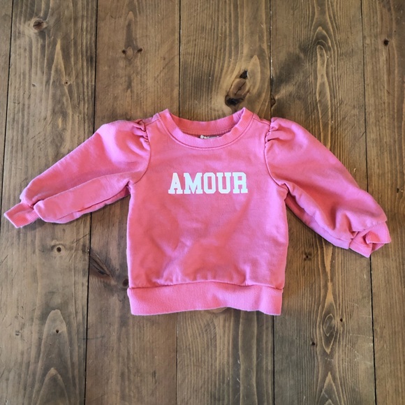 Janie and Jack Other - Janie and Jack Amour Puff Sleeve Sweatshirt 6-12 mos